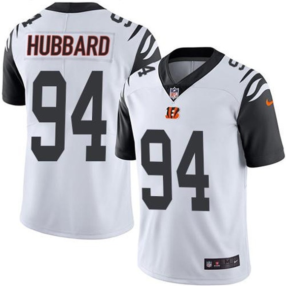 Men's Cincinnati Bengals #94 Sam Hubbard White Color Rush Stitched Jersey